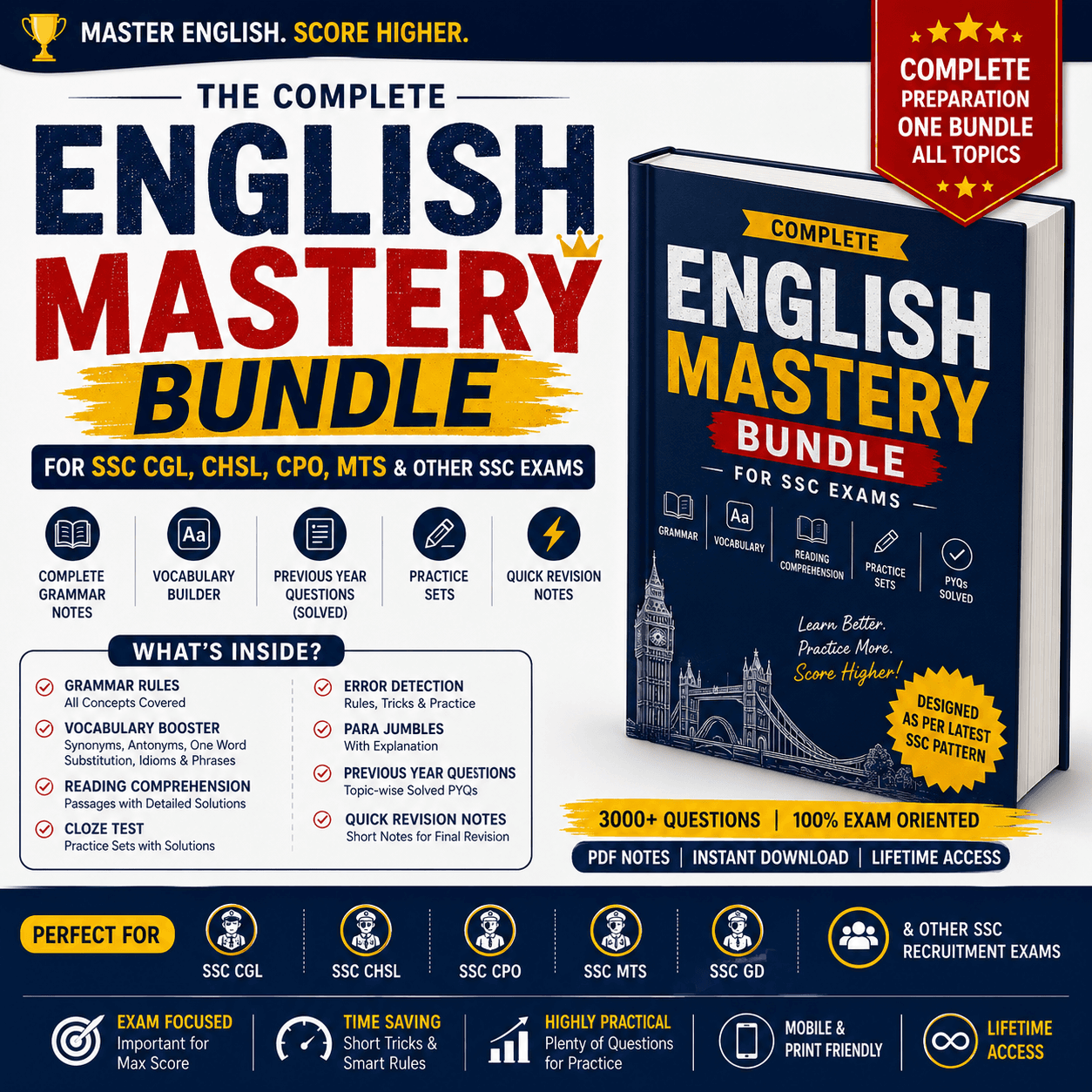 English Mega Bundle for SSC 2026