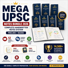 Load image into Gallery viewer, Mega UPSC Notes Bundle 2026: Complete Handwritten Notes System (Prelims + Mains)