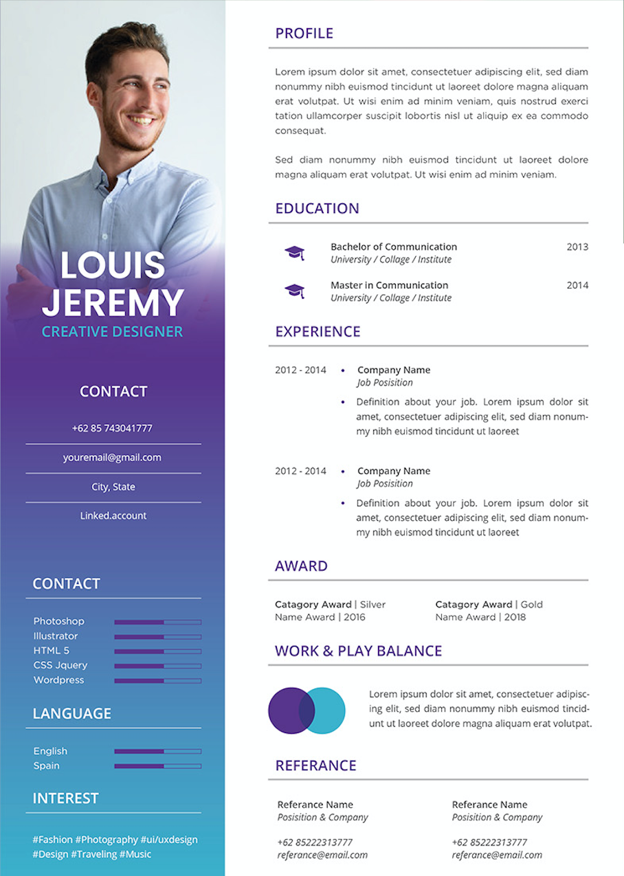 PRO Neon Resume / CV