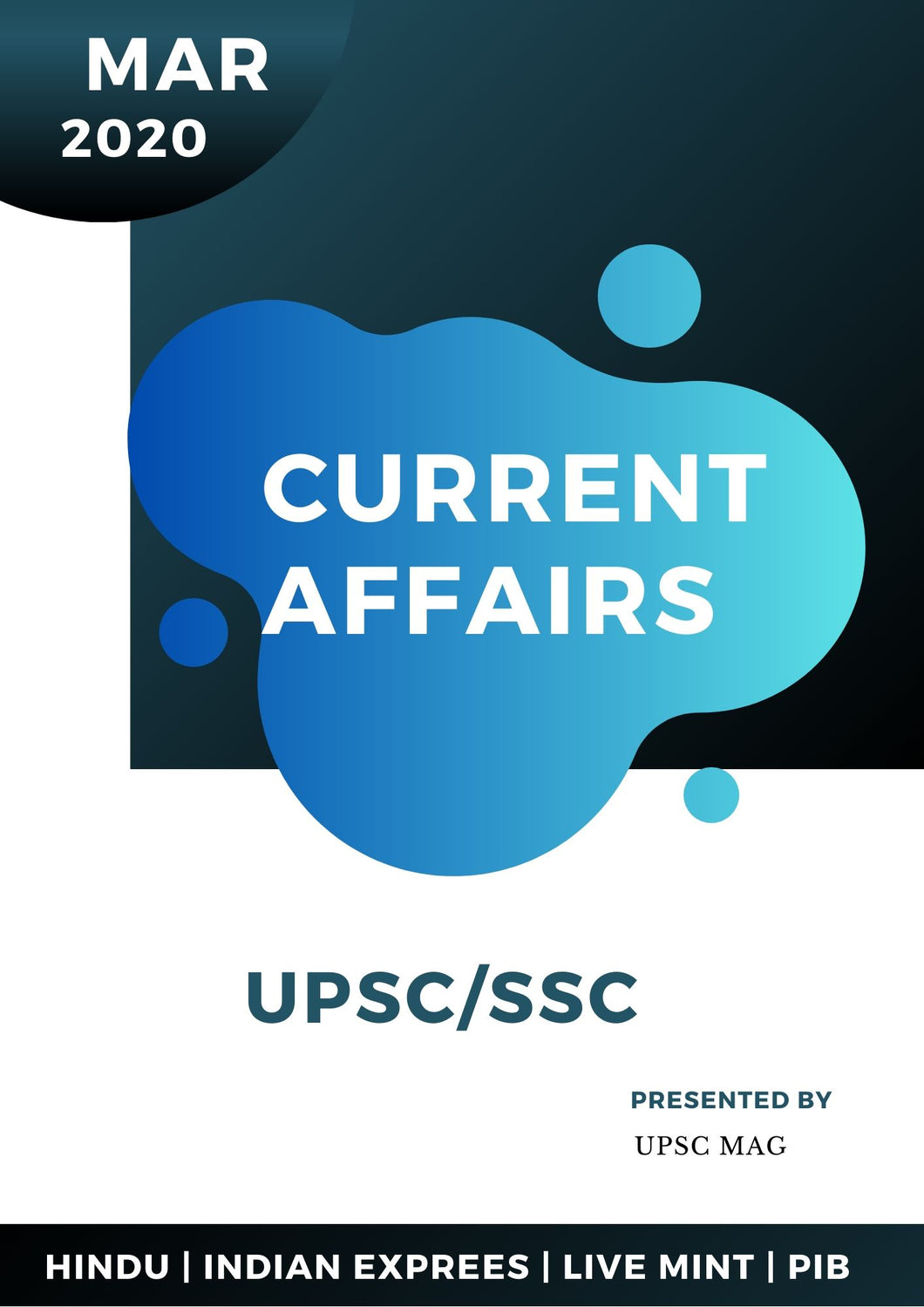 MAG Current Affairs  MARCH 2020 for UPSC PDF